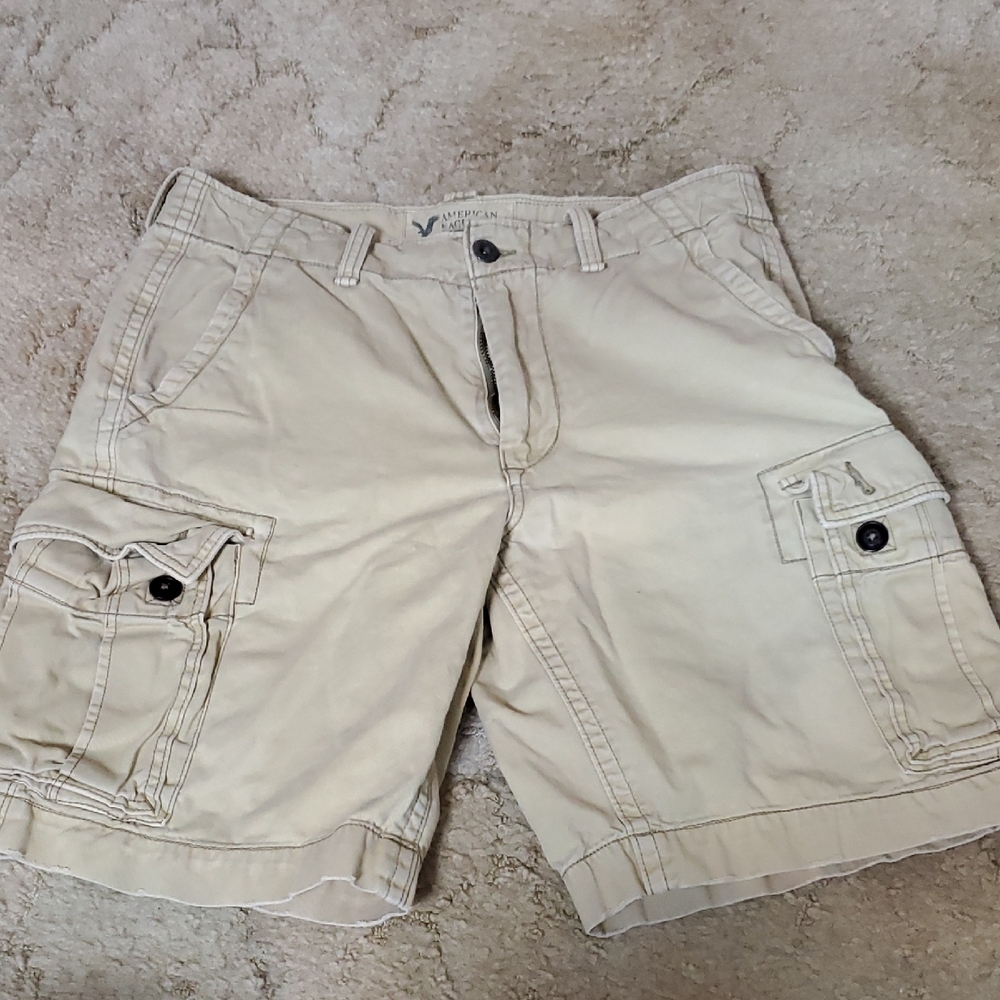 American Eagle Outfitters Beige Cargo Shorts